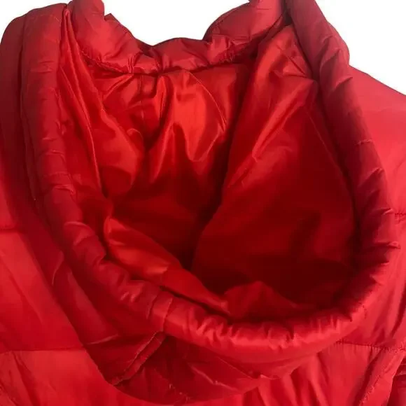 NWT Red Puffer Coat Jacket Removable Hood Size SMALL - Picture 11 of 16